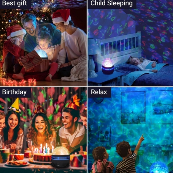 LED Starry Projection Light - 7 Color Patterns with Remote Control & USB - Picture 7 of 8